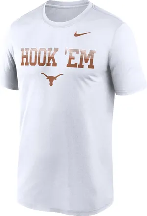 Nike Texas Primetime Kinetic Mantra Legend Nike Mens Dri-FIT College T-Shirt in White | NKGK10ATXE-XP8