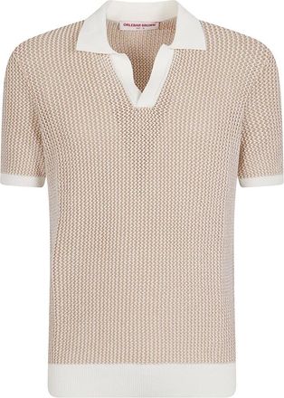 Orlebar Brown T-shirts en polos - Heren - Polos - Bruin - S - Leer - Tops