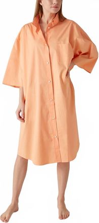 Yellamaris Poplin Shirt Dress In Orange