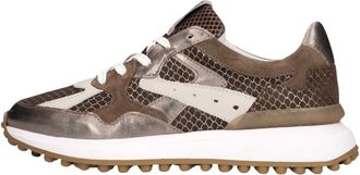 Floris Van Bommel Schoenen, Dames, Bruin, 38 EU, Leer, Noppi Sneaker