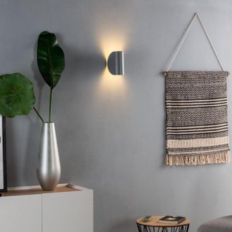 OEM Applique Murale Led Aluminium Gaia 6w &Eacute;clairage Double Face Noir 3000k Blanc Chaud