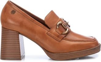 Carmela XTI Carmela Collection Womens Leather Heeled Loafers 161235