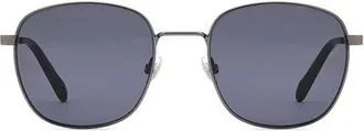 Fossil 53mm Square Sunglasses in Matte Dark Ruthenium/grey at Nordstrom