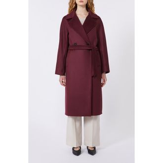 Max Mara Dresina Wool Trench Coat in Bordeaux at Nordstrom, Size 10