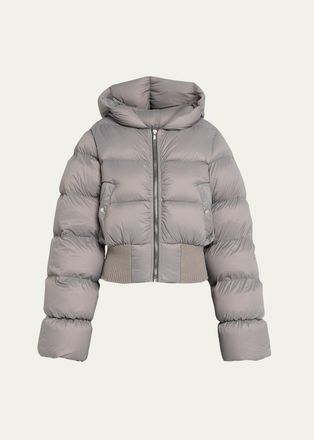 Rick Owens Down Hooded Crop Puffer Jacket