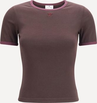 Courr&egrave;ges T-shirt in cotone Woman M