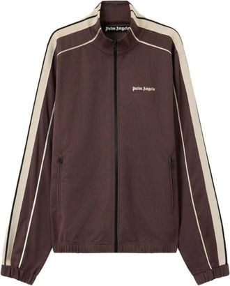 Palm Angels Brown Logo None Sweatshirt