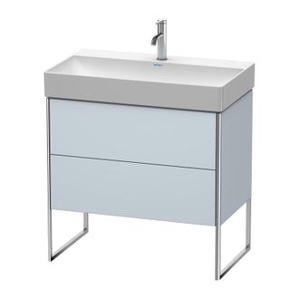 Duravit Duravit Xsquare Mueble De Pie 78,4 X 46,0 Cm, 2 Cajones, Para Lavabo Durasquare 235380, Color (frente/cuerpo): Laca De Seda Azul Claro Mate - Xs444309