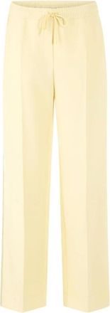 Marc Cain Dames, Broeken, Geel, Maat: M Wol