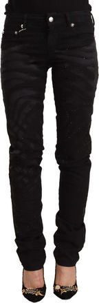 Just Cavalli Mid Waist Embellished Skinny Womens Jeans