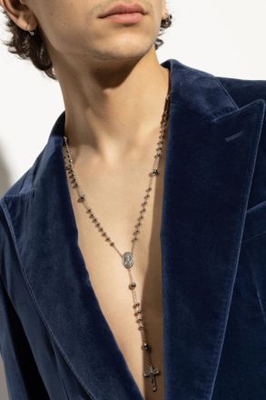 Dolce & Gabbana Rosary-style Necklace, Mens, Silver