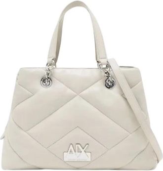 A|X Armani Exchange Gewatteerde Tote - Dames - Handtassen - Beige - ONE Size - Polyester - Tassen