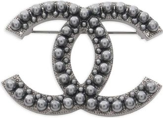 Chanel Spilla con logo CC - Argento