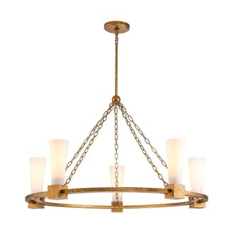 Netlighting Kristy Cylindrical Pendant Distressed Gold 5x E27