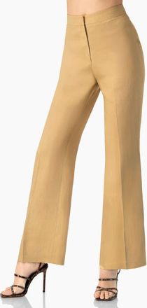 Ivonne Linen Straight Leg Wide Pants in Beige at Nordstrom, Size 12
