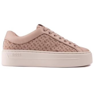 HUGO BOSS Womens Ashlee Trainers - Pink Leather - Size UK 4