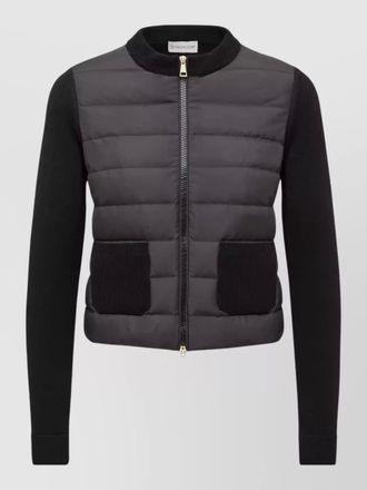 Moncler down padded zip-up cardigan
