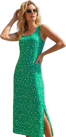 Roman Cotton Speckled Print Midi Dress