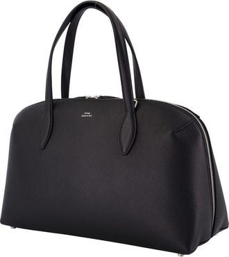 Toteme Womens Lounge Zip Shopper Tote Black Calfskin