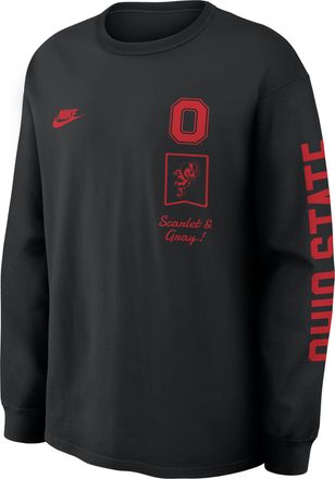 Nike Ohio State Legacy Nike Mens College Long-Sleeve T-Shirt in Black | 04T900AOBV-4MX