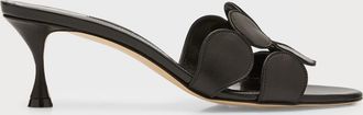 Manolo Blahnik Haribalmu Leather Slide Sandals