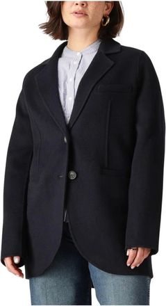 Vanessa Bruno Jassen, Dames, Blauw, M, Wol, Klassieke Marineblauwe Wollen Blazer