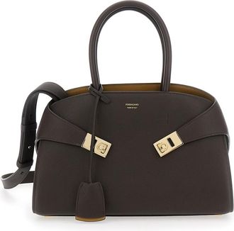 Ferragamo Brown Hug bicolor handbag