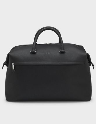 HUGO BOSS Mens BOSS Orange Ray Mens Grainy Faux-Leather Holdall with Detachable Strap - Black 001 - Size: ONE size
