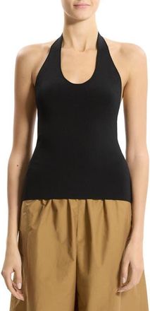Theory Halter Knit Tank in Black - 001 at Nordstrom, Size Petite