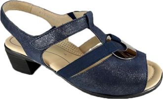 Ara Stijlvolle High Heel Sandalen - Dames - Sandalen met hakken - Blauw - 38 EU - Schoenen