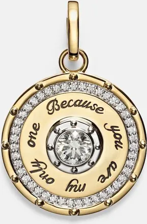 Foundrae True Love Lovestruck Commitment Medium 18kt gold pendant with diamonds