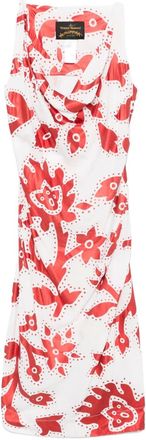 Vivienne Westwood Abito a fiori 2017 - Rosso