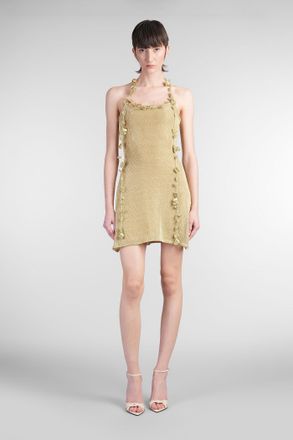 Cult Gaia Abito corto Alonza in viscosa oro