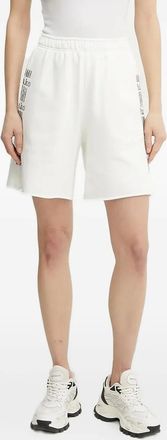 Pinko logo-detail elasticated-waist shorts - White