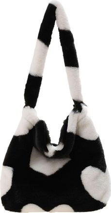 Generic Womens Plush Bags Plush Shopping Bags Women Shoulder Totes Fluffy Handbags Large Capacity For Autumn Winter(Color 01)