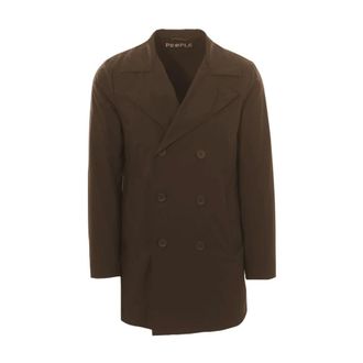 People of Shibuya Hombre, Abrigos, Marrón, Talla: S