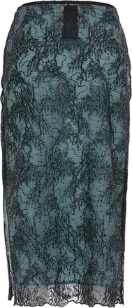 Semicouture Womens Skirt Camilla Ramage Lace Black Polyester