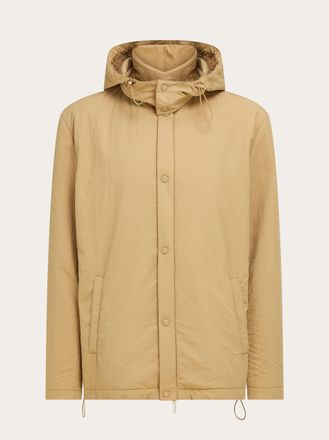 Ferragamo Men Structured nylon jacket Beige