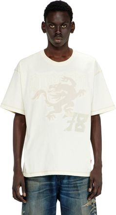 Diesel Relaxed T-shirt with prints and embroderies - T-Shirts - Man - White