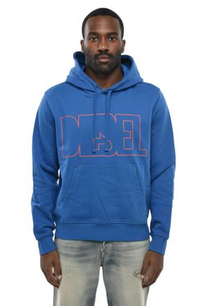 Diesel Blue Regular Logo Hoodie