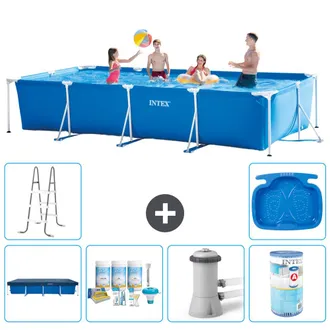 Intex Piscina Con Estructura Rectangular - 450x220x84 Cm - 7-piezas S30258