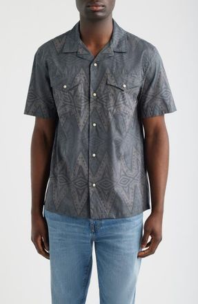 Pendleton Snap-Up Short Sleeve Western Shirt in Helena Charcoal at Nordstrom, Size Xx-Large