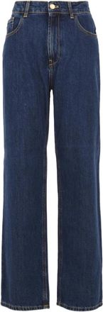 L'autre Chose Donkerblauwe Broek voor Dames - Dames - Regular Fit Jeans - Blauw - W28 - Denim - Jeans