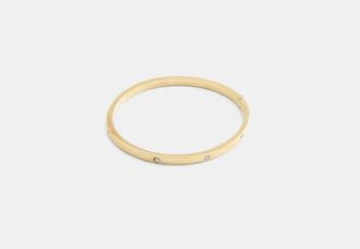 Coach Womens Essential Hinged Bangle in Yellow | Metal