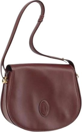 Cartier Pre-owned Shoulder Bags, female, Red, Size: ONE SIZE Pre-owned Leather Shoulder Bag