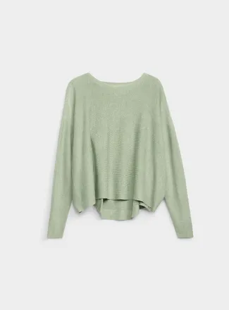 Contemporaine Womens Fine knit oversized boxy-fit boat-neck sweater