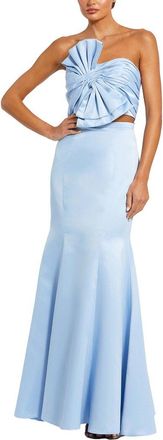 Mac Duggal 2Pc Strapless Bow Top & Mermaid Skirt Set