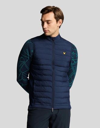 Lyle & Scott Lyle And Scott Mens Hybrid Quilted Gilet - Blue - Size: 42/Regular