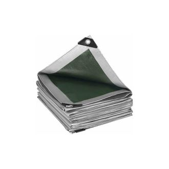 OEM Lona Protectora De Pe Para Piscinas De 3x3 M, 280 G/m&sup2;, Impermeable Y Resistente A Desgarros, Color Gris/verde