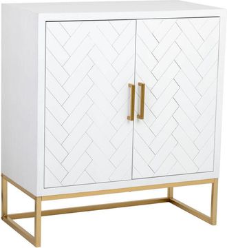 Wanderlust Deco Aparador 1 cajón y 2 puertas de madera y metal 80x39,5x89h cm